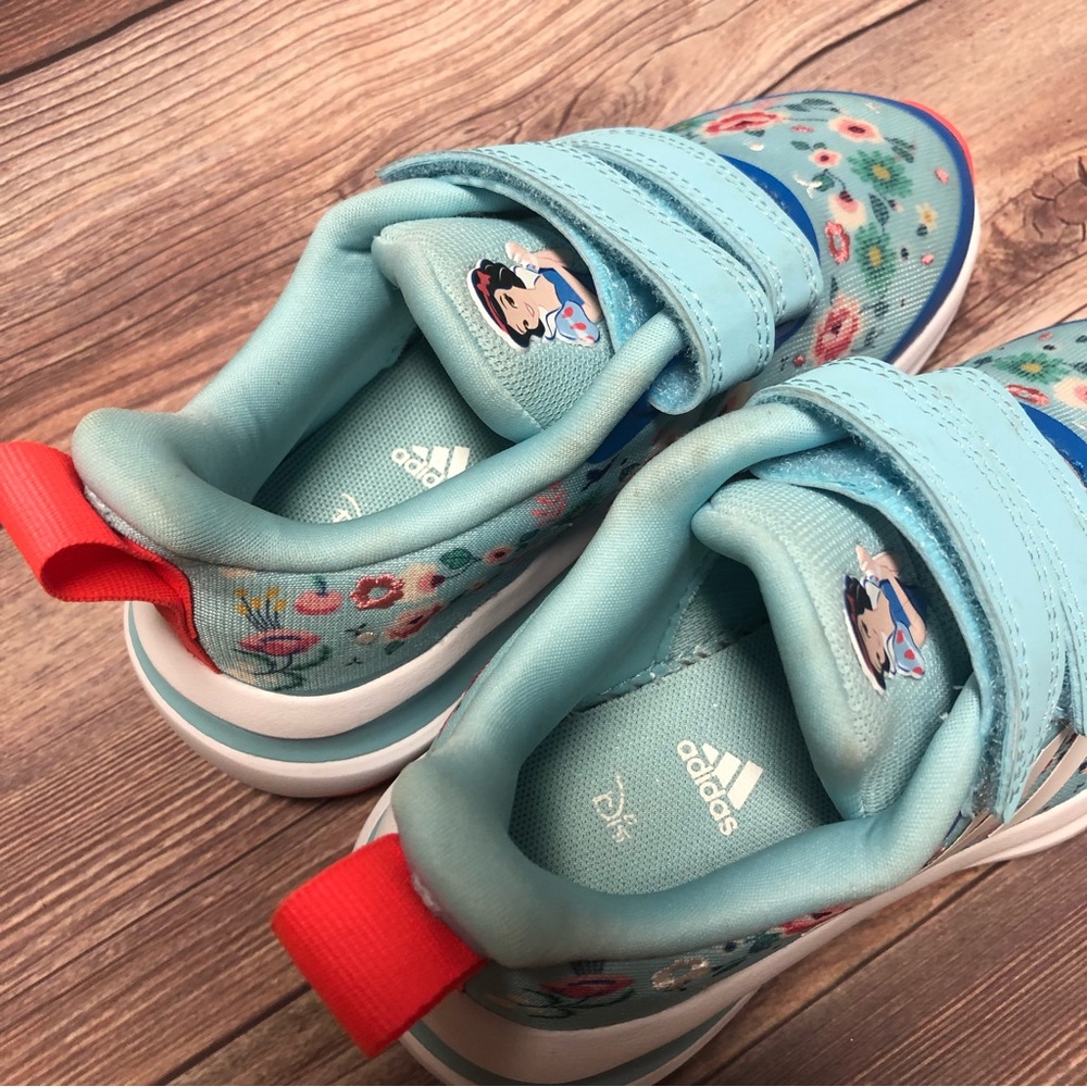 Adidas X Disney Snow White Fortarun Sneakers Size 11 Kids - Picture 7 of 9